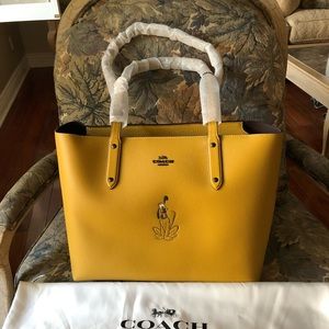 Disney X Coach Central Tote With Zip With Pluto Motif NWT